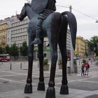 Brno, Reiterstatue.