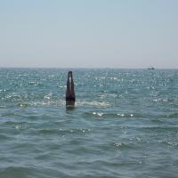 Empuriabrava, Kerze im Meer.