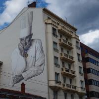 Lyon, Paul-Bocuse-Wandbild.
