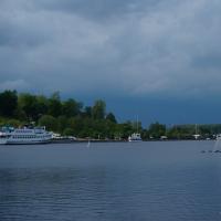 Fontäne im Haussee von Lappeenranta.